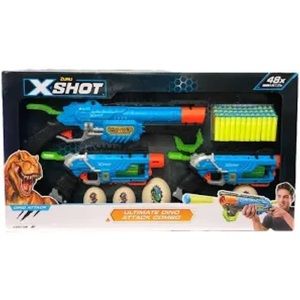 X-Shot Guns, Includes (2) Dino Striker, (1) Claw Hunter, (48) Foam Darts